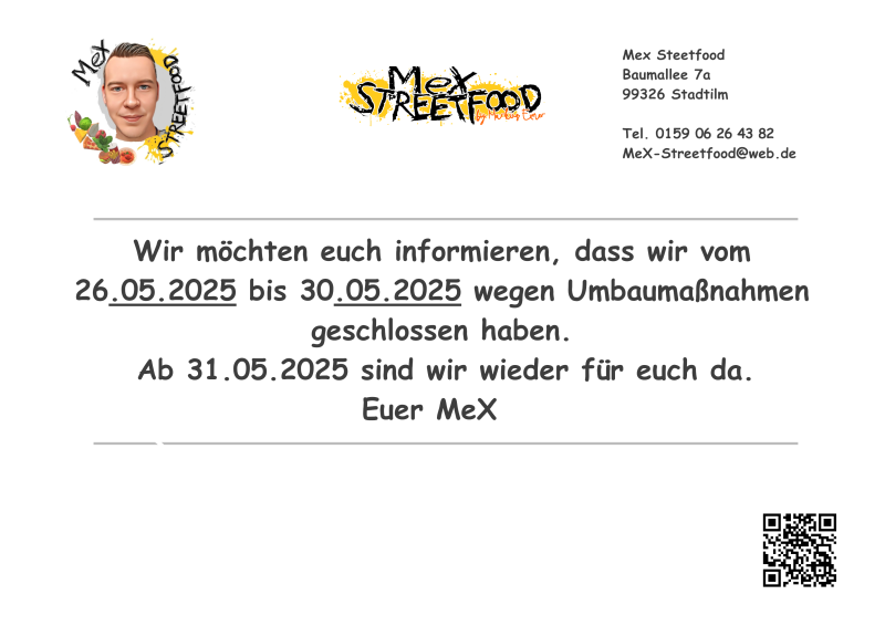 Umbaumaßnamen 26- 30 Mai 2025